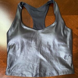 Anywhere Shine Black Shine Built-In Bra Tank
